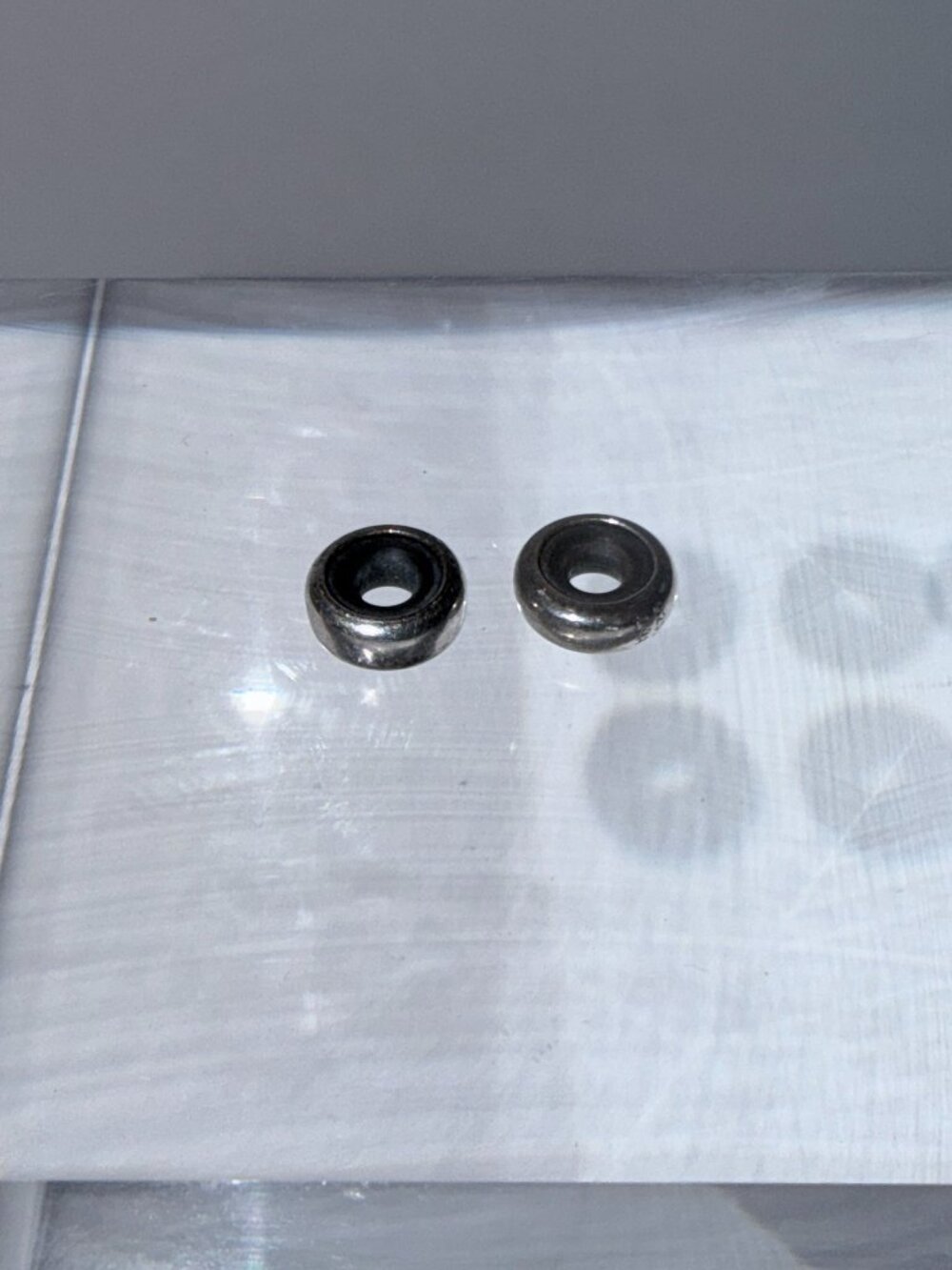 Trollbeads sterling silver spacer/stopper beads offered as a matching pair